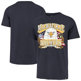 Men's '47 Navy Milwaukee Brewers Americana Eagle T-Shirt