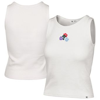 Women's '47 Cream Philadelphia Phillies Floral Logo Ribbed Baby Tank Top