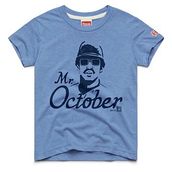 Youth Homage Reggie Jackson Light Blue New York Yankees Cooperstown Collection Player Graphic Tri-Blend T-Shirt