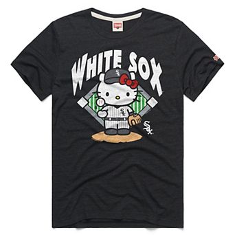 Unisex Homage Charcoal Chicago White Sox Hello Kitty Tri-Blend T-Shirt