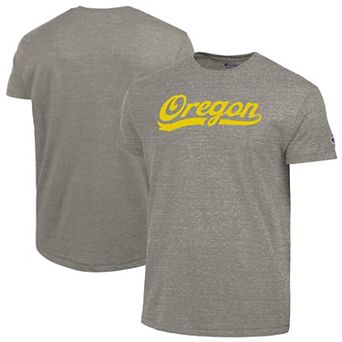 Men's Champion Charcoal Oregon Ducks Vintage Triumph Tri-Blend T-Shirt