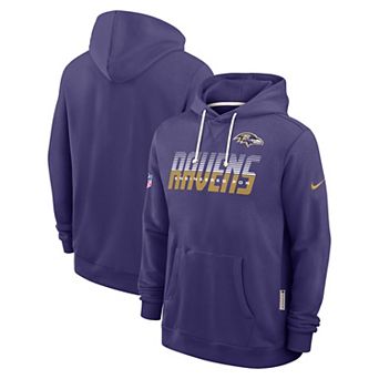Men's Nike Purple Baltimore Ravens Sideline Standard Issue Dri-FIT Hoodie