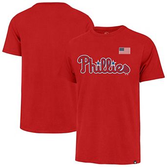Men's '47 Red Philadelphia Phillies Heritage U.S. Flag T-Shirt