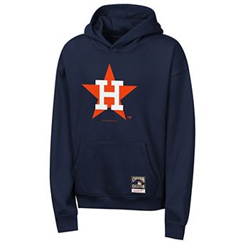 Youth Mitchell & Ness Navy Houston Astros Retro Logo Hoodie