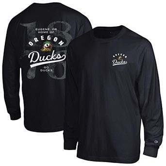 Men's Champion Black Oregon Ducks Laminated All-Star Long Sleeve T-Shirt