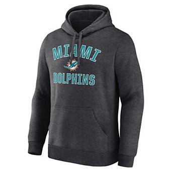 Men's Logo Athletic Heather Charcoal Miami Dolphins Arch Victory Hoodie