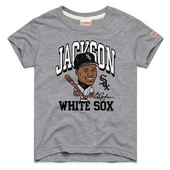 Youth Homage Bo Jackson Gray Chicago White Sox Cooperstown Collection Caricature Tri-Blend T-Shirt
