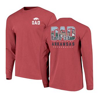 Men's Cardinal Arkansas Razorbacks Father's Day Campus Drawing Long Sleeve T-Shirt