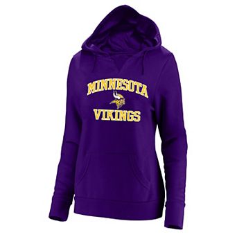 Women's Fanatics Purple Minnesota Vikings Plus Size Heart & Soul V-Neck Hoodie