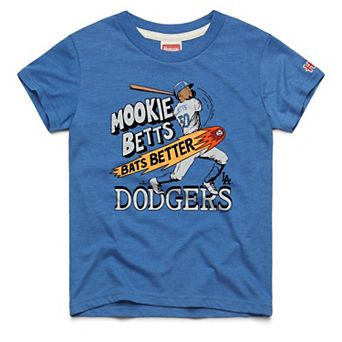 Youth Homage Mookie Betts Royal Los Angeles Dodgers Player Graphic Tri-Blend T-Shirt