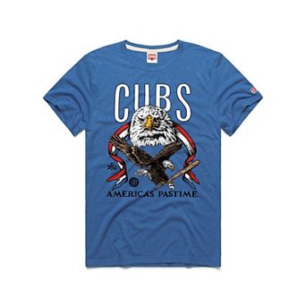 Men's Homage Royal Chicago Cubs America's Pastime Tri-Blend T-Shirt