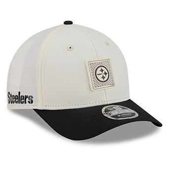 Men's New Era Cream/Black Pittsburgh Steelers 2026 NFL Training Camp 9FORTY Adjustable Hat