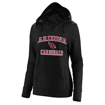 Women's Fanatics Black Arizona Cardinals Plus Size Heart & Soul V-Neck Hoodie