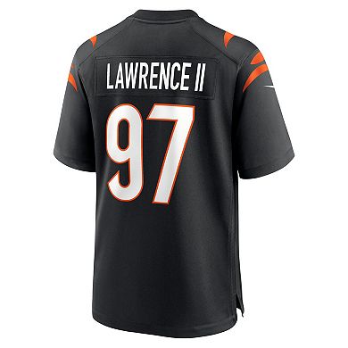 Men's Nike Dexter Lawrence II Black Cincinnati Bengals Game Jersey