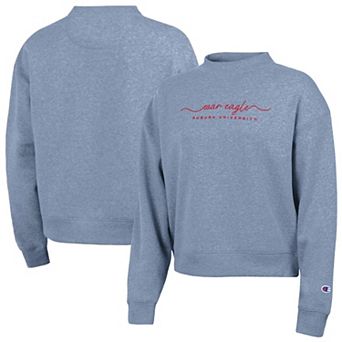 Women's Champion Light Blue Auburn Tigers Triumph Mock Neck Sweatshirt