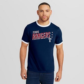 Men's Darius Rucker Collection by Fanatics Navy Texas Rangers Americana Washed Ringer T-Shirt
