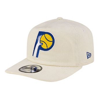 Men's New Era White Indiana Pacers 19TWENTY 80s Chrome Corduroy Adjustable Hat