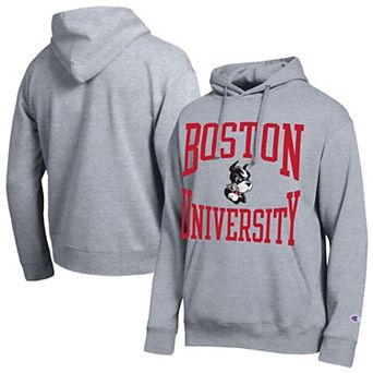 Men's Champion Heather Gray Boston University Team Hoodie