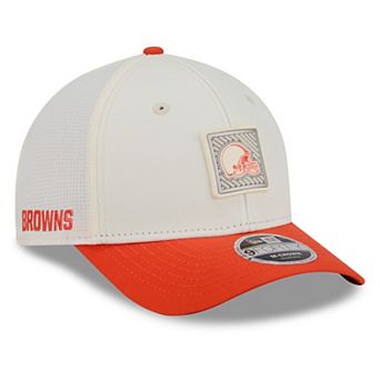 Men's New Era Cream/Orange Cleveland Browns 2026 NFL Training Camp 9FORTY Adjustable Hat
