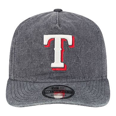 Men's New Era Navy Heather Texas Rangers Denim Classic 19TWENTY Adjustable Hat