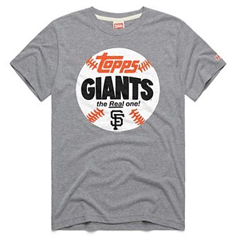 Men's Homage Gray San Francisco Giants MLB x Topps Baseball The Real One Tri-Blend T-Shirt