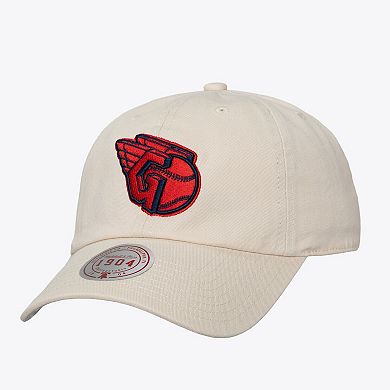 Unisex Mitchell & Ness Cream Cleveland Guardians Off-Season 1904 Strapback Adjustable Hat