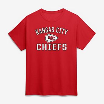 Men's Logo Athletic Red Kansas City Chiefs Cotton Victory Arch T-Shirt