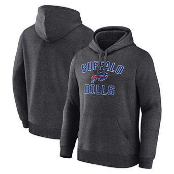 Men's Logo Athletic Heather Charcoal Buffalo Bills Arch Victory Hoodie