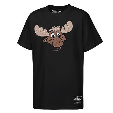 Youth Mitchell & Ness Black Seattle Mariners Big Face Mascot T-Shirt