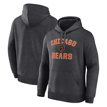 Men's Logo Athletic Heather Charcoal Chicago Bears Arch Victory Hoodie