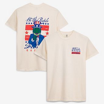 Men's Cream Florida Gators Uncle Sam Mascot T-Shirt