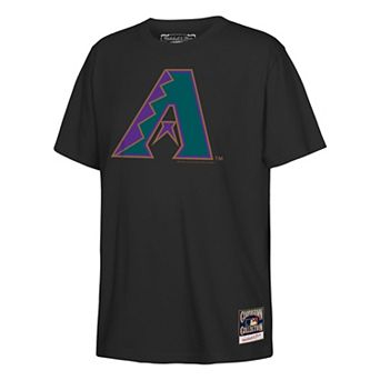 Youth Mitchell & Ness Black Arizona Diamondbacks Retro Logo T-Shirt