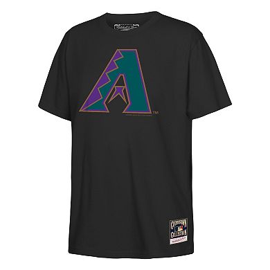 Youth Mitchell & Ness Black Arizona Diamondbacks Retro Logo T-Shirt