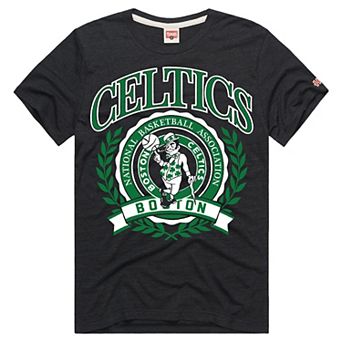 Unisex Homage Charcoal Boston Celtics Crest Tri-Blend T-Shirt