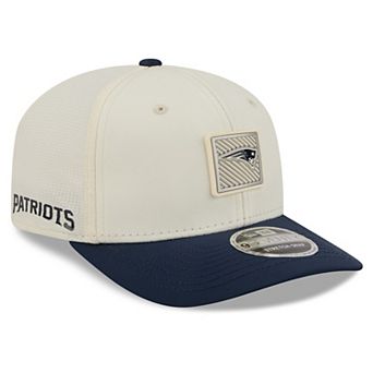Men's New Era Cream/Navy New England Patriots 2026 NFL Training Camp 9SEVENTY Adjustable Hat