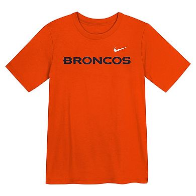 Preschool Nike Orange Denver Broncos Wordmark T-Shirt