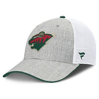 Men's Fanatics Heather Gray/White Minnesota Wild Structured Trucker Adjustable Hat