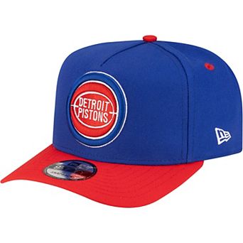 Men's New Era Blue/Red Detroit Pistons 80s Throwback A-Frame 9FIFTY Snapback Hat