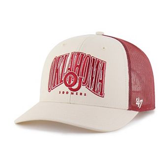 Men's '47 Natural Oklahoma Sooners Drawbridge Trucker Adjustable Hat