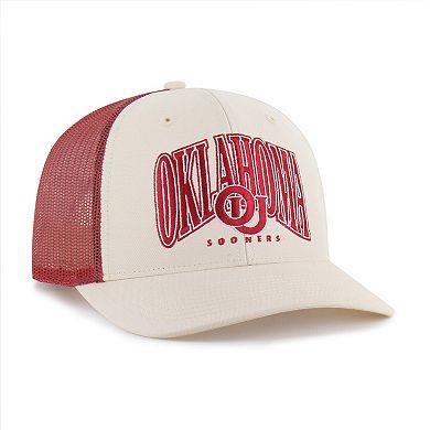Men's '47 Natural Oklahoma Sooners Drawbridge Trucker Adjustable Hat