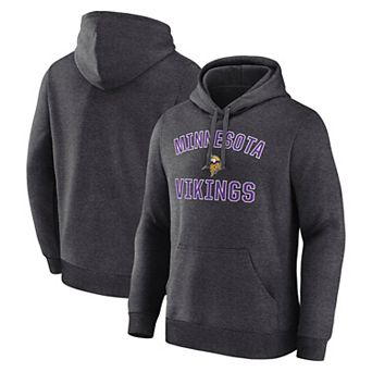 Men's Logo Athletic Heather Charcoal Minnesota Vikings Arch Victory Hoodie