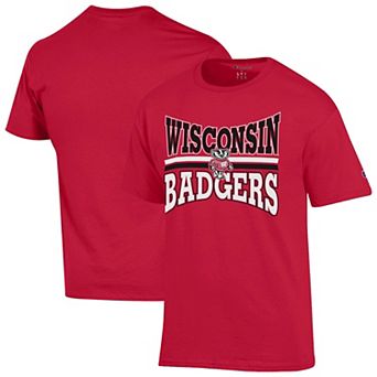 Men's Champion Red Wisconsin Badgers Team Zoom T-Shirt