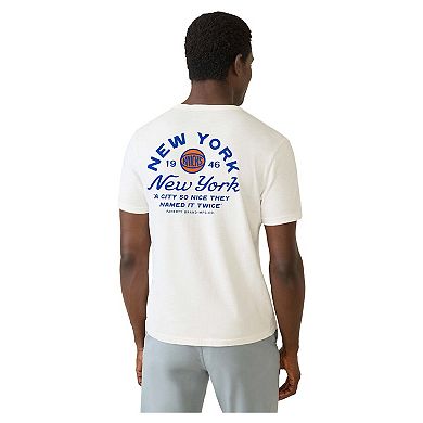 Men's FAHERTY White New York Knicks So Nice They Named It Twice Sunwashed T-Shirt