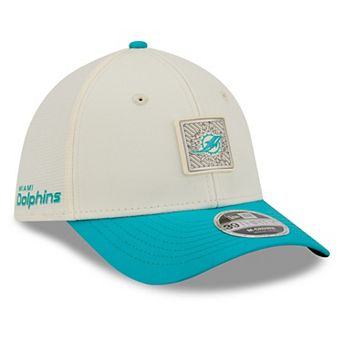 Men's New Era Cream/Aqua Miami Dolphins 2026 NFL Training Camp 39THIRTY Flex Hat