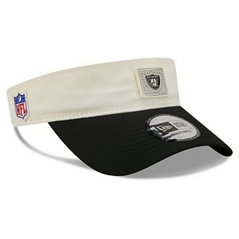 Men's New Era Cream/Black Las Vegas Raiders 2026 NFL Training Camp Adjustable Visor