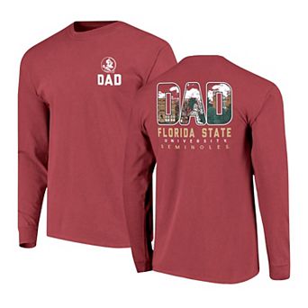 Men's Garnet Florida State Seminoles Father's Day Campus Drawing Long Sleeve T-Shirt