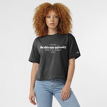 Women's Champion Black Ohio State Buckeyes Home Wordmark T-Shirt