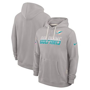 Men's Nike Gray Miami Dolphins Sideline Standard Issue Dri-FIT Hoodie