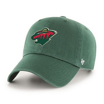 Men's '47 Green Minnesota Wild Logo Clean Up Adjustable Hat