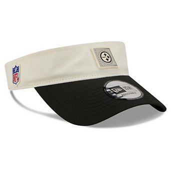Men's New Era Cream/Black Pittsburgh Steelers 2026 NFL Training Camp Adjustable Visor